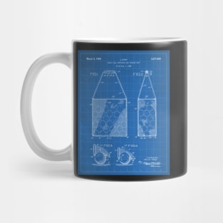 Tennis Hopper Patent - Tennis Player Coach Instructor Art - Blueprint Mug